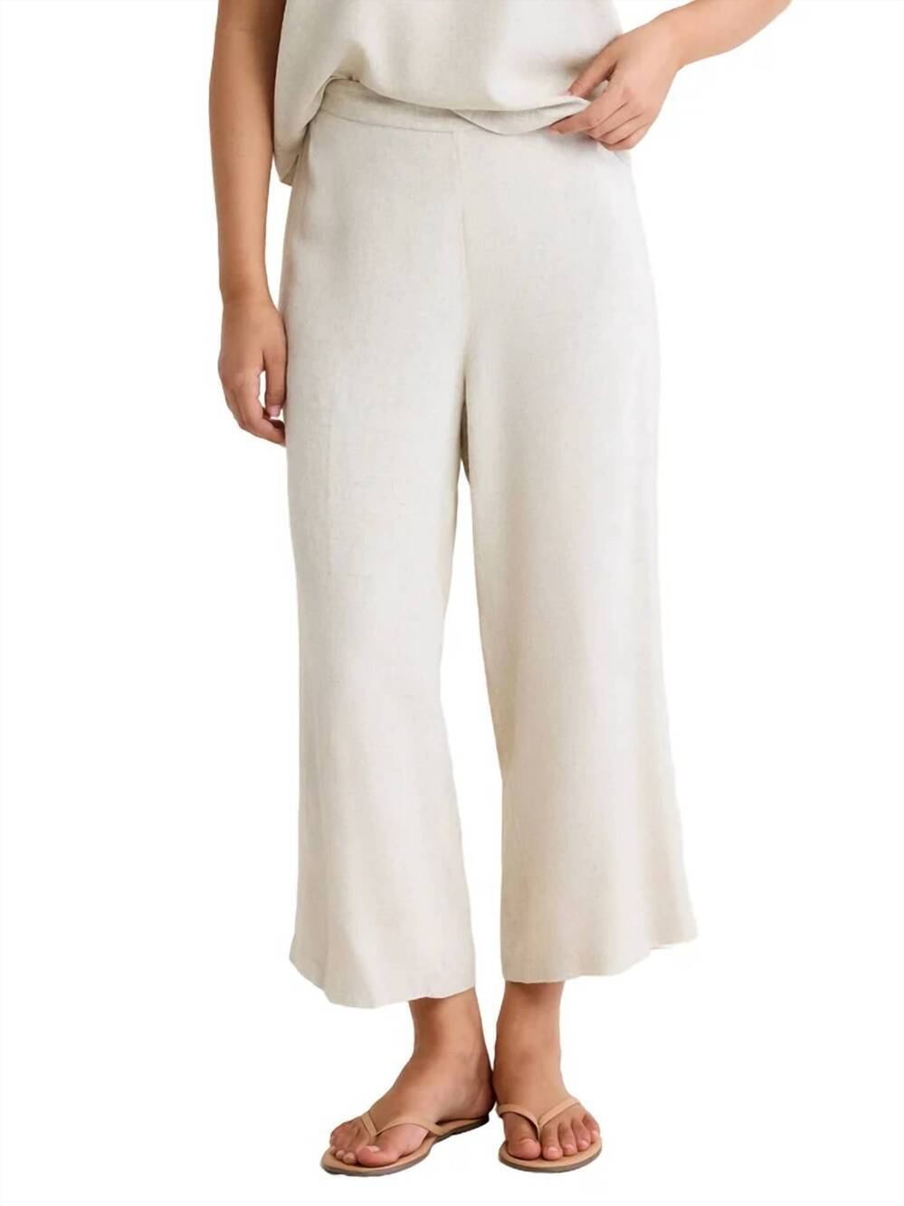 NEW NIC + ZOE dylan linen blend pant in natural